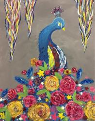 The image for New Art Style - Glass collage on Canvas - Pretty Peacock
