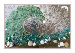 The image for NEW! Glass Art - Ocean Waves