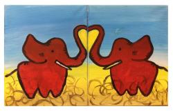 The image for Elephant Heart - 8x10 canvas - $20